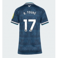 Camiseta Newcastle United Bazoumana Toure #17 Segunda Equipación Replica 2026-27 para mujer mangas cortas